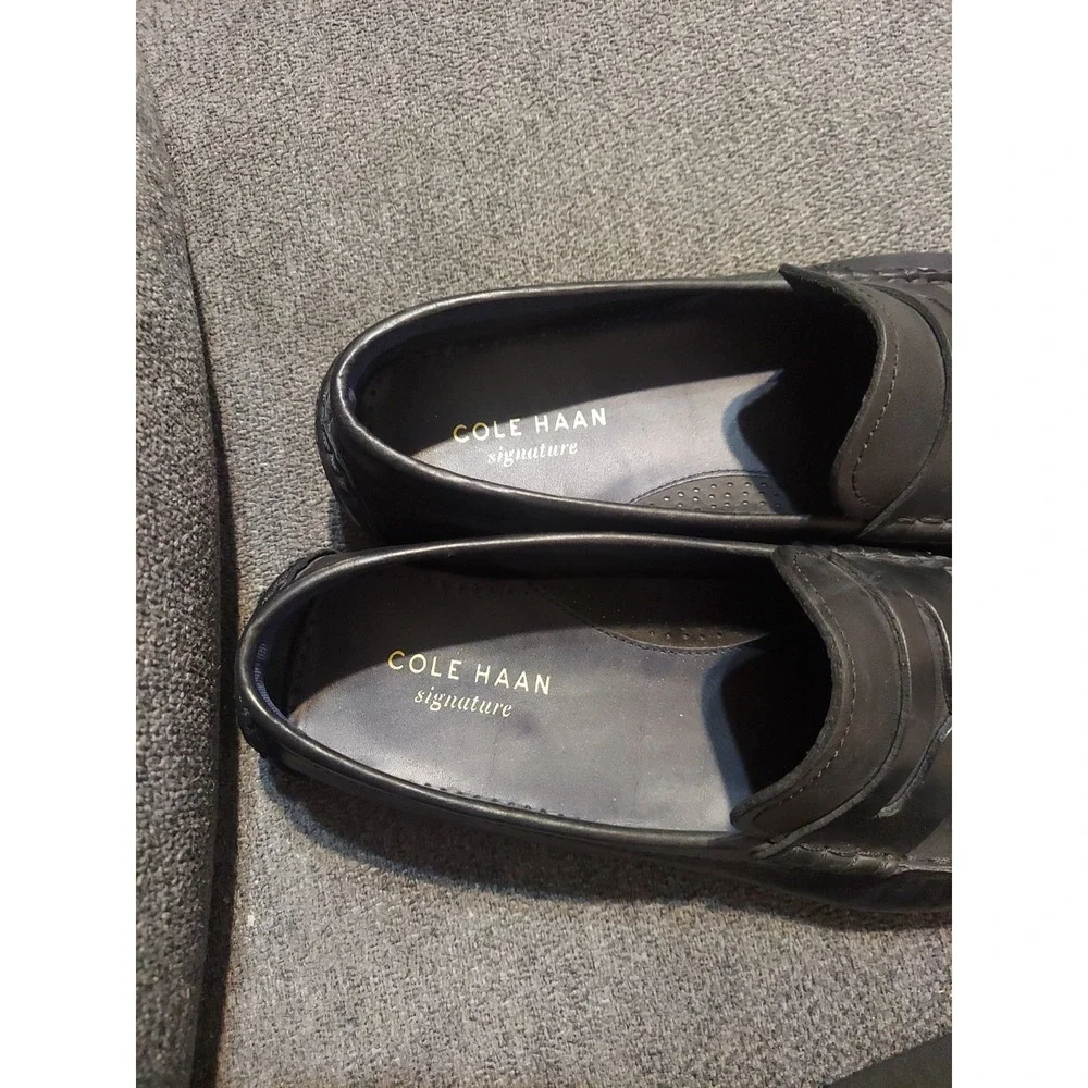 Cole Haan Men's Black Penny Loafers Size 9.5 M Preppy Dress Shoes Leather